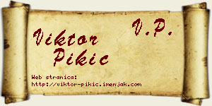 Viktor Pikić vizit kartica